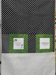 Back of Panel for Baby Book Quilt